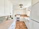 Modern kitchen with white cabinets and granite countertops at 3606 S Peninsula Dr # 614, Port Orange, FL 32127
