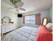Bedroom with water views and coastal decor at 3606 S Peninsula Dr # 614, Port Orange, FL 32127