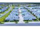 Aerial view showing the layout of houses in a residential community at 456 Lime Ave, Daytona Beach, FL 32124