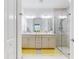 Double vanity, large shower, and modern fixtures at 456 Lime Ave, Daytona Beach, FL 32124