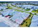 Aerial view of a two-toned pastel home with a gray roof at 456 Lime Ave, Daytona Beach, FL 32124
