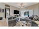 Relaxing living room with sectional sofa and pool view at 510 Sun Lake Dr, Port Orange, FL 32127