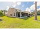 Private screened patio and spacious grassy backyard at 2266 Hawks Cove Cir, New Smyrna Beach, FL 32168