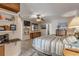 Bedroom with king-size bed, dresser, and built-in shelving at 4141 S Atlantic Ave # 502, New Smyrna Beach, FL 32169