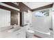 Clean bathroom with white tub and vanity at 172 Gull S Dr, Daytona Beach, FL 32119