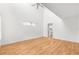 Large bedroom with high ceilings, laminate flooring and access to bathroom at 172 Gull S Dr, Daytona Beach, FL 32119