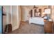 Bedroom with a king bed, TV and large mirror at 3608 Romea Cir, New Smyrna Beach, FL 32168