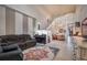 Spacious living room with high ceilings and decorative wall at 3608 Romea Cir, New Smyrna Beach, FL 32168