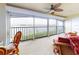 Living room with water views and sliding glass doors at 452 Bouchelle Dr # 303, New Smyrna Beach, FL 32169