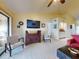 Living room with comfortable seating and built-in wet bar at 452 Bouchelle Dr # 303, New Smyrna Beach, FL 32169