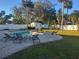 Inviting pool area with patio and shed at 1012 S Riverside Dr, Edgewater, FL 32132