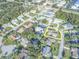 Aerial view of the property and surrounding neighborhood at 110 Ponce Terrace Cir, Ponce Inlet, FL 32127