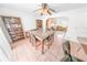 Dining area with granite top table and built-in shelving at 110 Ponce Terrace Cir, Ponce Inlet, FL 32127