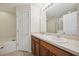 Bathroom with double vanity, soaking tub, and separate shower at 2681 Sweet Magnolia Pl, Oviedo, FL 32765