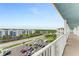Balcony overlooking parking lot and coastal highway at 5201 S Atlantic Ave # 809A, New Smyrna Beach, FL 32169