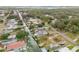 Aerial view of canal-front homes and surrounding neighborhood at 130 Indian Creek Rd, Oak Hill, FL 32759