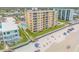 Aerial view showcasing building's beach location at 3501 S Atlantic Ave # 407, New Smyrna Beach, FL 32169