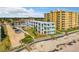 Aerial view of beachfront property with parking and ocean access at 3509 S Atlantic Ave # 108 & 109, New Smyrna Beach, FL 32169
