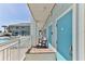 Condo unit entrance with pool view at 3509 S Atlantic Ave # 108 & 109, New Smyrna Beach, FL 32169
