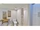 Bathroom with shower and updated fixtures at 4139 Atlantic # A406, New Smyrna Beach, FL 32169