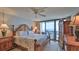 Ocean view bedroom with king-size bed and large closet at 4139 Atlantic # A406, New Smyrna Beach, FL 32169