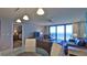 Dining area with ocean view and access to the living room at 4139 Atlantic # A406, New Smyrna Beach, FL 32169