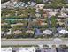 Aerial view showcasing the property's setting in a quiet, residential neighborhood at 4150 S Atlantic Ave # 103A, New Smyrna Beach, FL 32169
