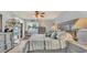 Main bedroom with king-size bed and access to balcony at 4411 Sea Mist Ct # 275, New Smyrna Beach, FL 32169