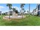Relaxing courtyard with a stone fountain at 460 Bouchelle Dr # 305, New Smyrna Beach, FL 32169