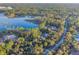 Aerial view of home and property with lake access at 535 Valley Stream Dr, Geneva, FL 32732