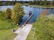 Community boat ramp with dock and gazebo at 535 Valley Stream Dr, Geneva, FL 32732