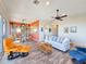 Open living space with ocean views and built in shelving at 6244 S Atlantic Ave, New Smyrna Beach, FL 32169