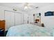 Bedroom with a double bed and large closet at 1331 Umbrella Tree Dr, Edgewater, FL 32132
