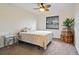 Bright bedroom with a double bed and carpet flooring at 2003 12Th St, Edgewater, FL 32132