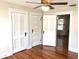 Bedroom with hardwood floors and ample closet space at 205 Mary Ave, New Smyrna Beach, FL 32168