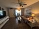 Living room with hardwood floors, couch and a coffee table at 217 Avon St, Port Orange, FL 32127