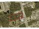 Aerial view highlighting the property location outlined in red at 3258 S Ridgewood Ave, Edgewater, FL 32141