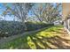 Landscaped backyard with hedge and trees at 3313 Celena Cir, St Cloud, FL 34769