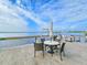 Relaxing waterfront patio with seating and grilling area at 3606 S Peninsula Dr # 404, Port Orange, FL 32127