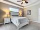 Bedroom with white bed frame and nightstands at 383 Leoni St, New Smyrna Beach, FL 32168