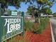 Hidden Lakes Golf Course sign at entrance at 40 Sandra Cir, New Smyrna Beach, FL 32168