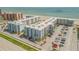 Aerial view of oceanfront community and parking lot at 4151 S Atlantic Ave # 112, New Smyrna Beach, FL 32169