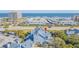 Aerial view of beach condo community, highlighting the property's location near the ocean at 4278 Sun Village Ct # 27D, New Smyrna Beach, FL 32169