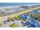 Aerial view showing condo's location near beach and road at 4278 Sun Village Ct # 27D, New Smyrna Beach, FL 32169