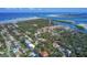 Aerial view of residential area near Ponce Inlet Lighthouse at 4670 Links Village Dr # C402, Ponce Inlet, FL 32127