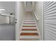 Stairs leading down to garage from the house at 886 Matthews Ave, New Smyrna Beach, FL 32169
