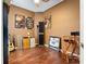 Bonus room or den with musical instruments, sports memorabilia, and wood floors at 3769 Fiano Dr, Port Orange, FL 32129
