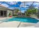 Private screened-in pool with a paved deck and access to the home's interior at 3769 Fiano Dr, Port Orange, FL 32129