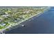 Wide aerial view of waterfront homes and neighborhood at 4946 Halifax Dr, Port Orange, FL 32127