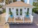 Private rooftop deck with rocking chairs and water views at 4946 Halifax Dr, Port Orange, FL 32127